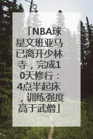 NBA球星文班亚马已离开少林寺，完成10天修行：4点半起床，训练强度高于武僧